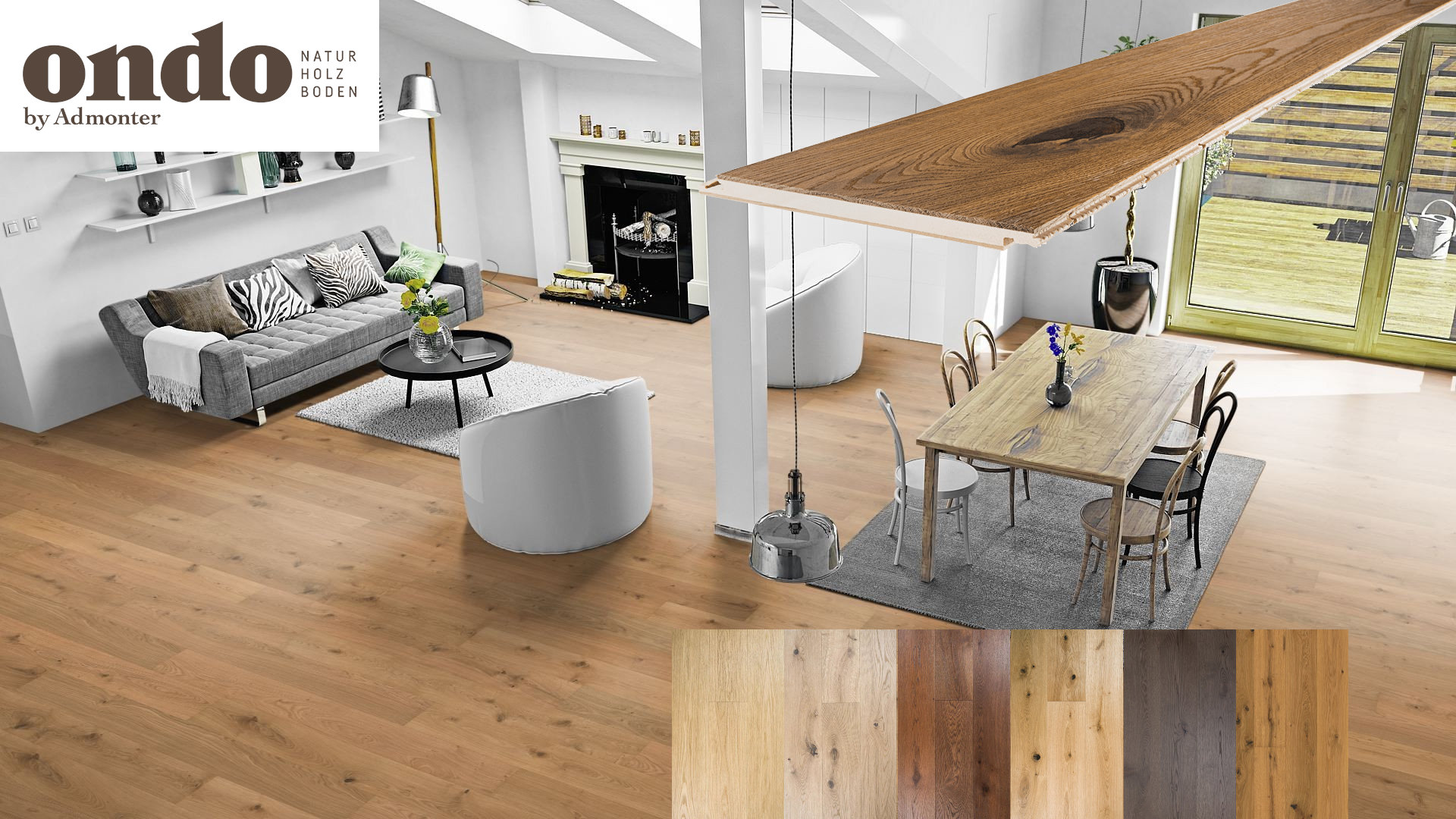 Ondo Naturholz Landhausdielen mit Klick gebürstet & geölt Ondo Naturholz Landhausdielen mit Klick gebürstet & geölt